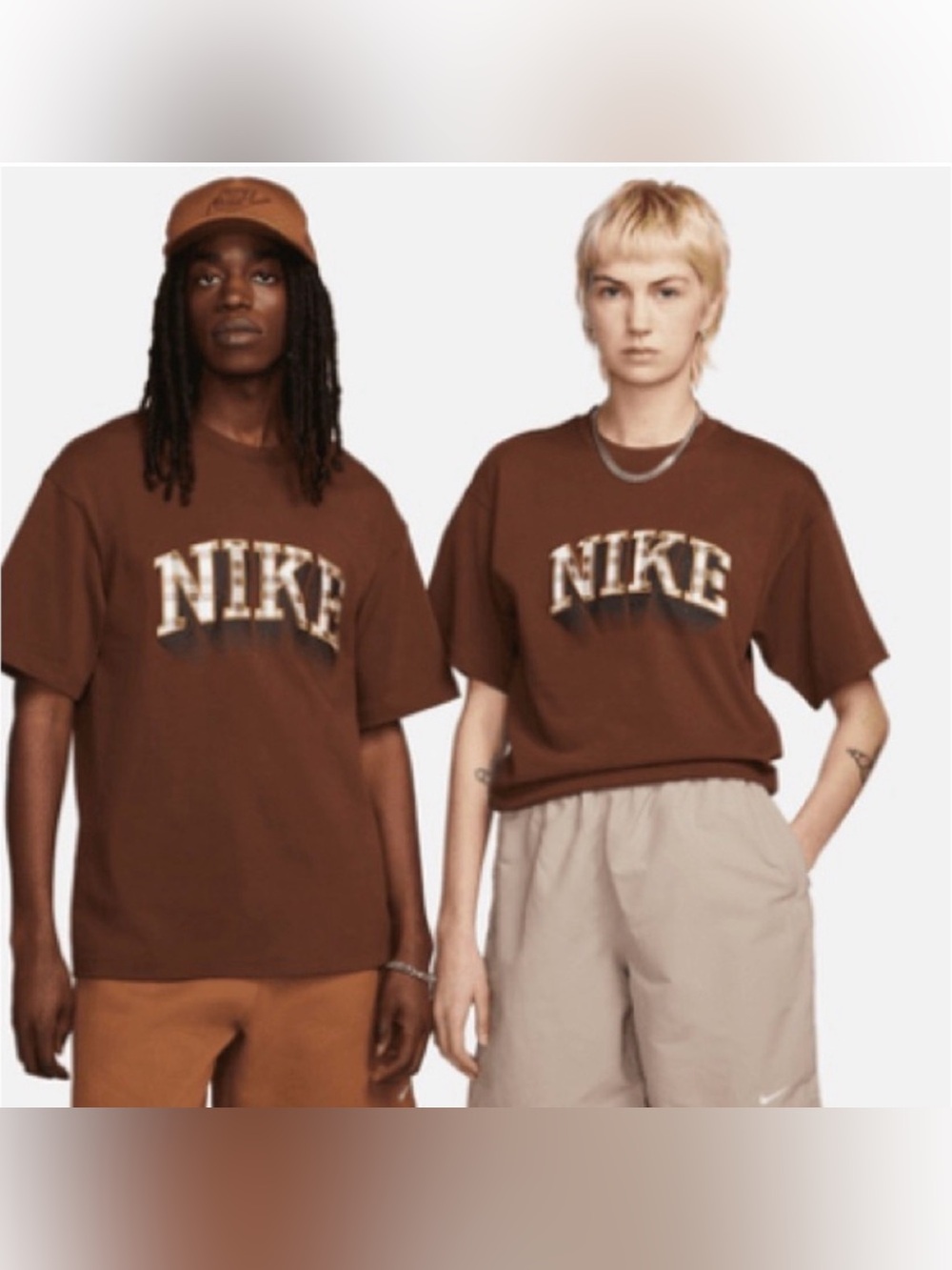 Nike Check Logo T-Shirt 'Cocoa'